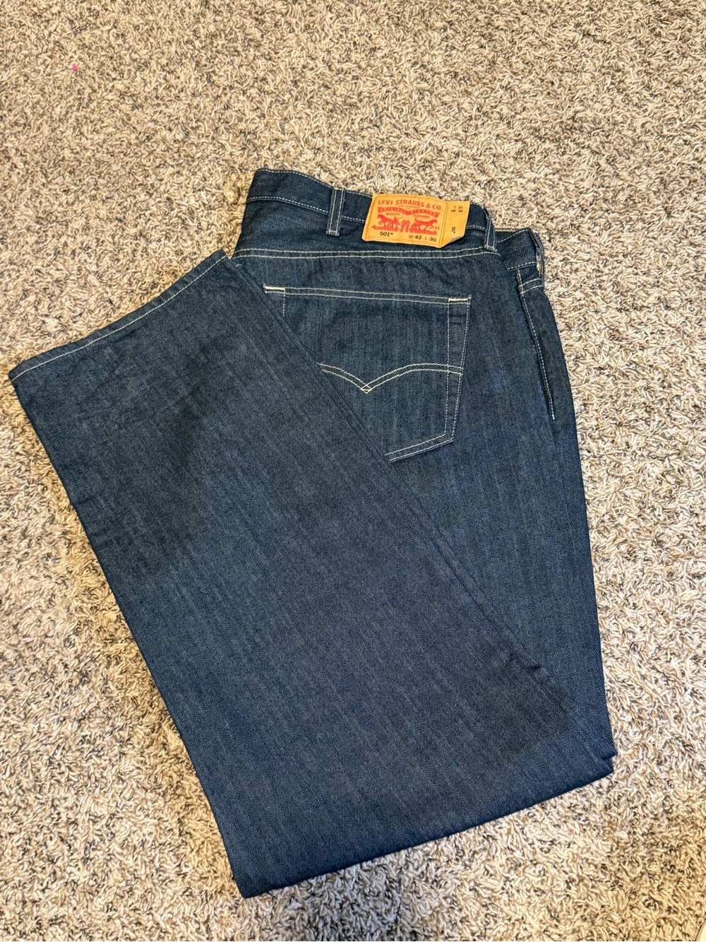Levi's Men's Dark Blue Straight Leg Jeans 501